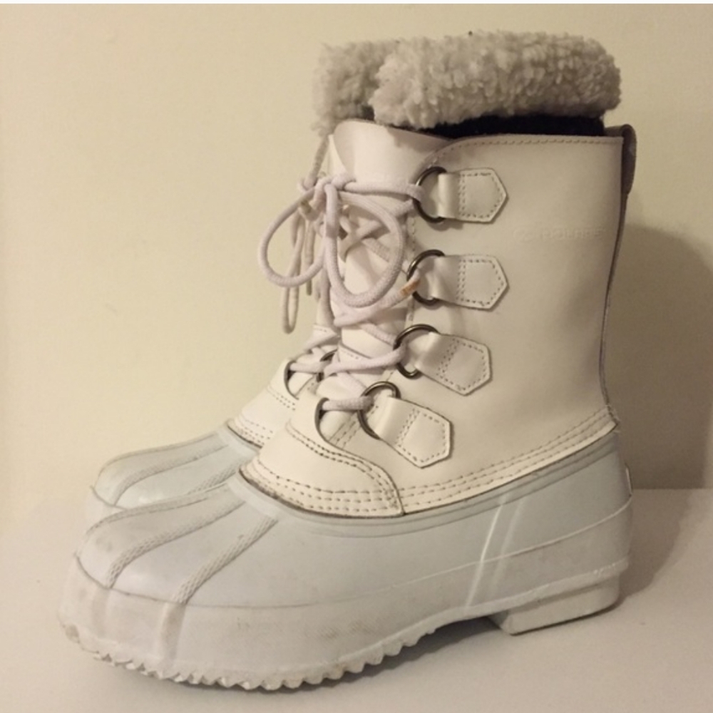 Polaris white womens boots
